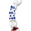 Hand Blown Flowered Bulb Glass Massager