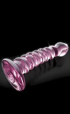Hand Blown Glass Ridged Dildo